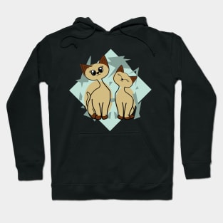 Retro Siamese Cat - Cute Vintage Hoodie